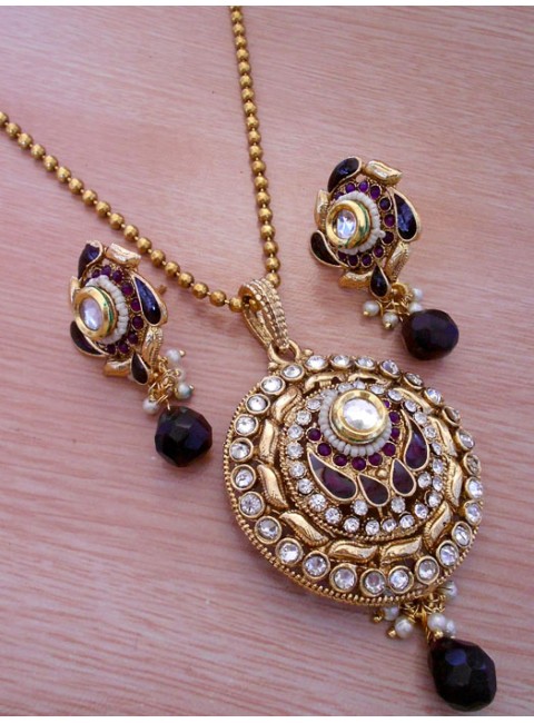 Polki Pendant Set
